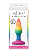 Load image into Gallery viewer, Colours Pleasure Plug Pride Editon Silicone Butt Plug Mini - Multicolor/Rainbow
