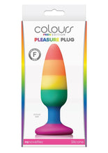 Load image into Gallery viewer, Colours Pleasure Pride Editon Silicone Butt Plug - Multicolor/Rainbow - Medium

