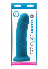 Load image into Gallery viewer, Colours Girth Silicone Dildo - Blue - 7in
