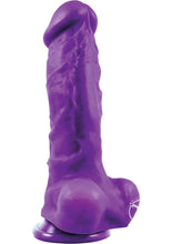 Load image into Gallery viewer, Colours Pleasures Silicone Thick Dildo - Purple - 5in
