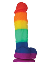 Load image into Gallery viewer, Colours Pride Edition Silicone Dildo - Multicolor/Rainbow - 5in
