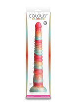 Load image into Gallery viewer, Colours Stacked Silicone Dildo - Gold/Red - 12in
