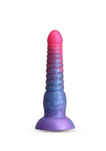 Load image into Gallery viewer, Colours Stacked Silicone Dildo - Blue/Pink - 6in
