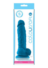 Load image into Gallery viewer, Coloursoft Silicone Dildo - Blue - 5in
