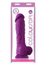 Load image into Gallery viewer, Coloursoft Silicone Dildo - Purple - 8in
