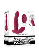 Load image into Gallery viewer, Come On Over Rechargeable Silicone Dual Vibrator with Remote Control - Red
