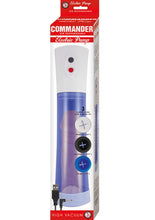 Load image into Gallery viewer, Commander Electric Rechargeable Penis Pump - Blue
