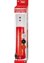 Load image into Gallery viewer, Commander Electric Rechargeable Penis Pump - Red
