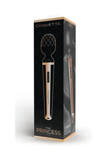Load image into Gallery viewer, Coquette The Princess Wand Rechargeable Silicone Massager - Black/Gold
