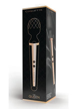 Load image into Gallery viewer, Coquette The Queen Wand Rechargeable Silicone Massager - Black/Gold

