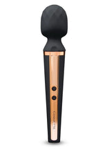 Load image into Gallery viewer, Coquette The Queen Wand Rechargeable Silicone Massager - Black/Gold
