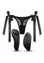 Load image into Gallery viewer, Coquette The Secret Panty Vibe Rechargeable Silicone Clitoral Vibrator - Black
