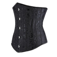 Load image into Gallery viewer, Corset Brocade Steel Boned - Small (Black)
