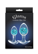 Load image into Gallery viewer, Cosmic Glams Silicone Anal Plug Kit - Blue - 2pc/Set
