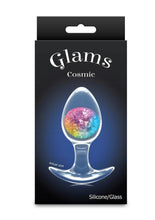 Load image into Gallery viewer, Cosmic Glams Silicone Anal Plug - Multicolor/Rainbow - Medium
