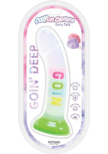 Load image into Gallery viewer, Cotton Candy Dirty Talk Goin Deep Silicone Dildo - Multicolor - 7in

