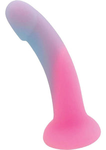 Cotton Candy Pound Cake Rechargeable Silicone Dong - Aqua/Blue/Fuschia/Pink