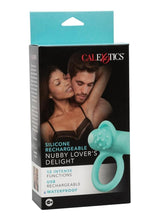 Load image into Gallery viewer, Couple's Enhancers Silicone Rechargeable Nubby Lover's Delight - Teal
