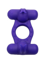 Load image into Gallery viewer, Couple's Enhancers Silicone Rechargeable Triple Orgasm Enhancer - Purple
