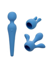Load image into Gallery viewer, Couture Collection Rechargeable Silicone Body Wand Kit - Blue
