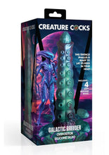 Load image into Gallery viewer, Creature Cock Galactic Breeder Ovipositor Silicone Dildo - Blue/Red/Teal
