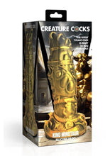 Load image into Gallery viewer, Creature Cock King Minotaur Silicone Dildo - Gold
