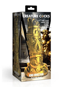 Creature Cock King Minotaur Silicone Dildo - Gold