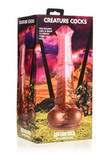 Load image into Gallery viewer, Creature Cocks Centaur Cock Silicone Dildo - Brown/Pink
