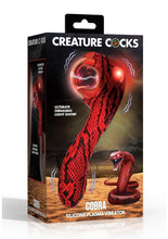 Load image into Gallery viewer, Creature Cocks Cobra Rechargeable Silicone Plasma Vibrator - Black/Red
