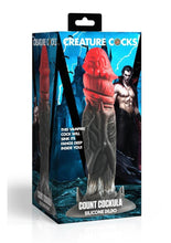 Load image into Gallery viewer, Creature Cocks Count Cockula Silicone Dildo - Black/Red
