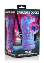 Load image into Gallery viewer, Creature Cocks Cyclone Silicone Squishy Alien Vagina Stroker - Blue/Pink
