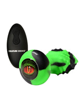 Load image into Gallery viewer, Creature Cocks Eye Of The Spawn Rechargeable Silicone Vibrating and Squirming Butt Plug with Remote - Green
