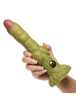 Load image into Gallery viewer, Creature Cocks Eyegor Thrusting and Vibrating Rechargeable Silicone Dildo - Green
