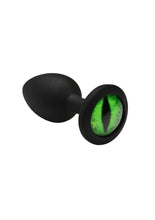 Load image into Gallery viewer, Creature Cocks Green Eye Silicone Butt Plug - Black/Green - Small
