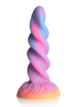 Load image into Gallery viewer, Creature Cocks Moon Rider Glow In The Dark Unicorn Silicone Dildo - Glow In The Dark/Multicolor
