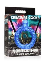 Load image into Gallery viewer, Creature Cocks Poseidon&#39;s Octo-Ring Silicone Cock Ring - Blue
