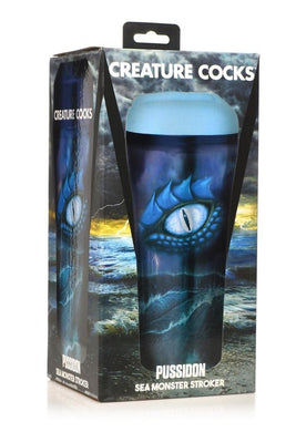 Creature Cocks Pussidon Sea Monster Stroker - Black/Blue