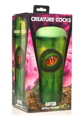 Creature Cocks. Raptor Reptile Stroker - Black/Green