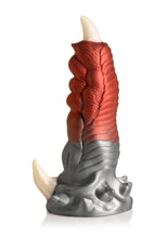 Load image into Gallery viewer, Creature Cocks Talon Silicone Dildo - Red/Silver/White
