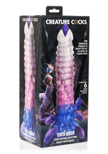 Load image into Gallery viewer, Creature Cocks Tenta-Queen Ovipositor Silicone Dildo with Eggs - Multicolor
