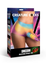 Load image into Gallery viewer, Creature Cocks Unicorn Silicone Strap-On - Multicolor
