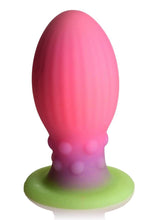 Load image into Gallery viewer, Creature Cocks Xeno Egg Glow In The Dark Silicone Egg - Glow In The Dark/Green/Pink - XLarge
