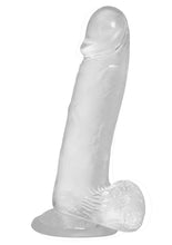 Load image into Gallery viewer, Crystal Addiction Dildo with Balls - Clear - 8in
