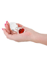 Load image into Gallery viewer, Crystal Desires Red Heart Glass Anal Plugs
