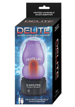 Load image into Gallery viewer, Delite Heated Rose Rechargeable Masturbator - Purple
