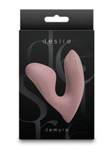 Load image into Gallery viewer, Desire Demure Rechargeable Silicone Wearable Dual Motor Vibrator with Clitoral Stimulator - Caramel
