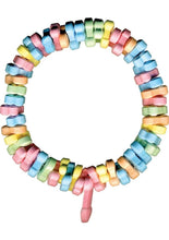 Load image into Gallery viewer, Dicky Charms Multi Flavored Penis Shaped Candy In A Super Stretch Necklace - Multicolor
