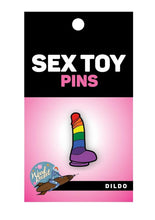 Load image into Gallery viewer, Dildo Rainbow Enamel Pin - Multicolor
