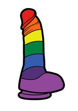 Load image into Gallery viewer, Dildo Rainbow Enamel Pin - Multicolor
