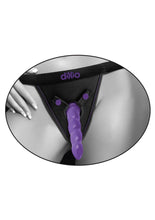 Load image into Gallery viewer, Dillio Perfect Fit Strap-On Harness - Black/Purple
